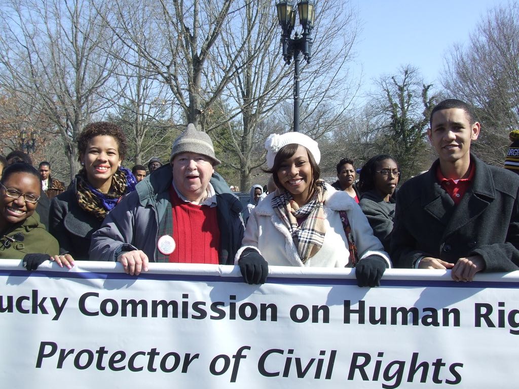 Bill at the 50th Anniversary March on Frankfort with Staff from the Kentucky Commission on Human Rights.