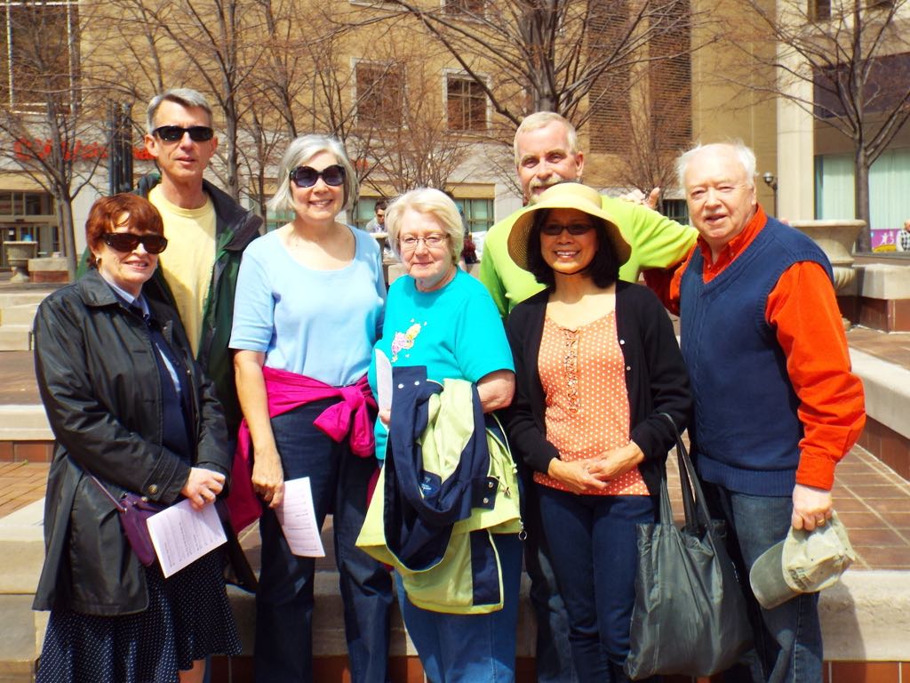 Bill with Queen of Apostles Community Friends at the Walk for Peace & Justice