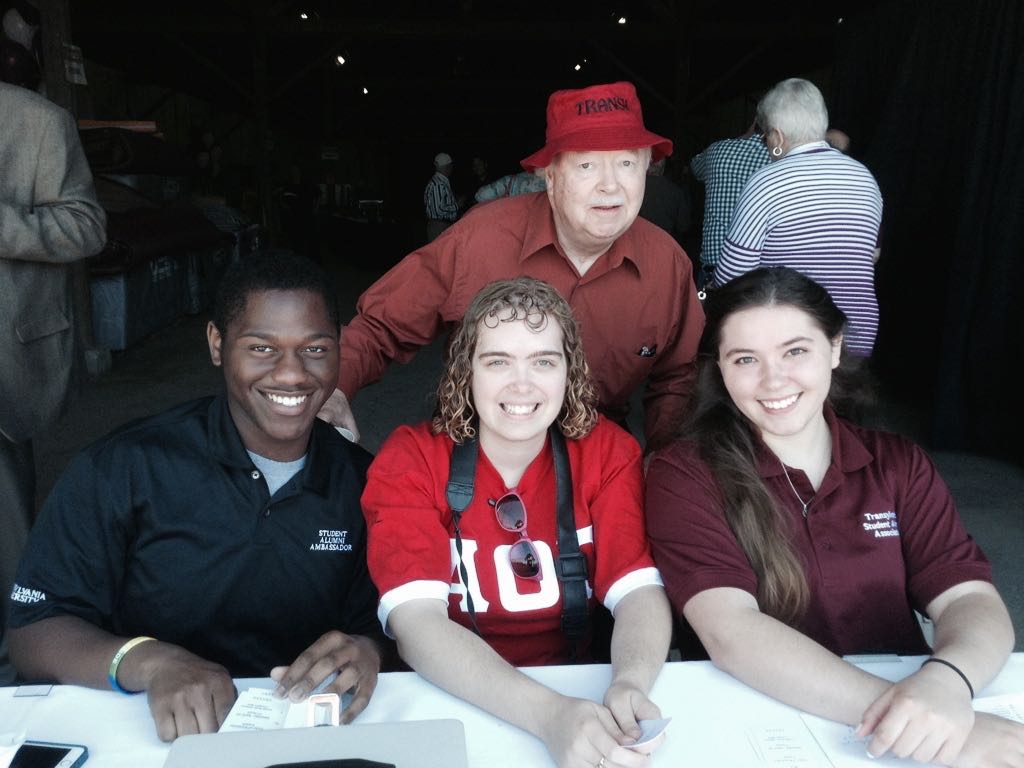 Bill with Transylvania University Students During His 50th Class Reunion