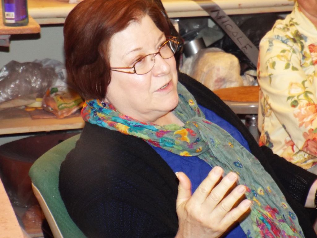 Mary Lou Explains Her Art to Sinclair Community College Sculpture Students