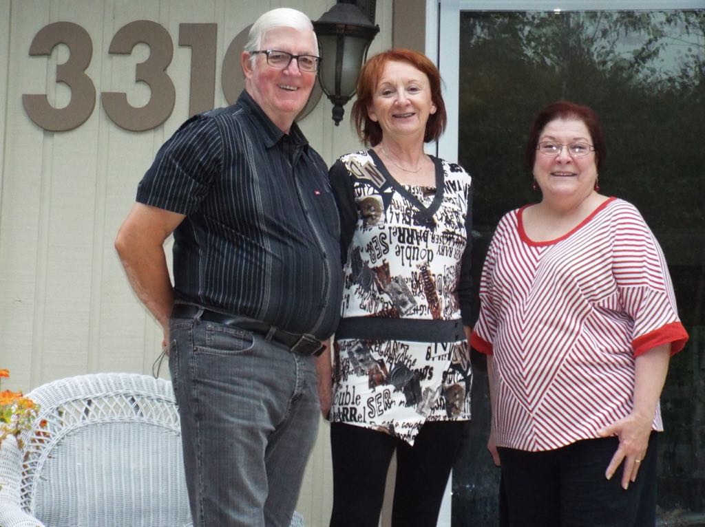 Mary Lou with Sister Cities Friends Vic & Carole in Sainte Adèle, QC