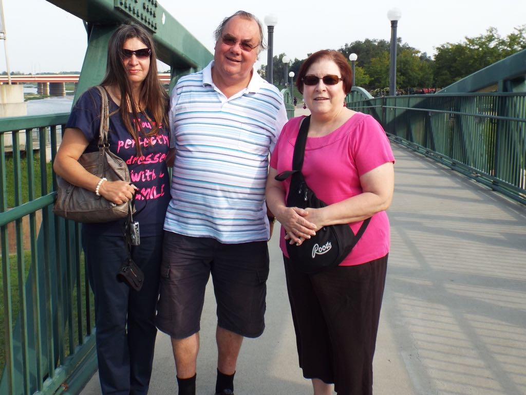  Mary Lou with Steyr, Austria Friends Michaela & Till at Dayton Riverscape