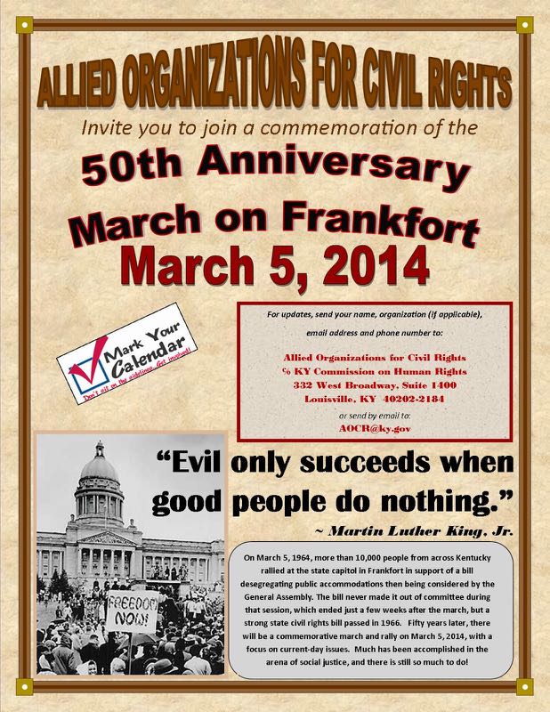 The 50th March on Frankfort Poster