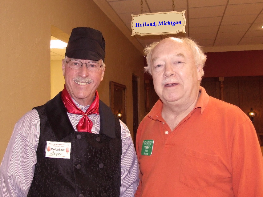 Bill Poses with “Roger” at Evergreen Commons Senior Community Center; Holland, Michigan