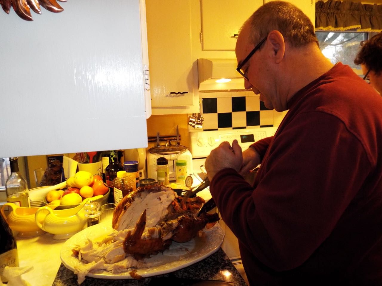 Russ Carves the Turkey